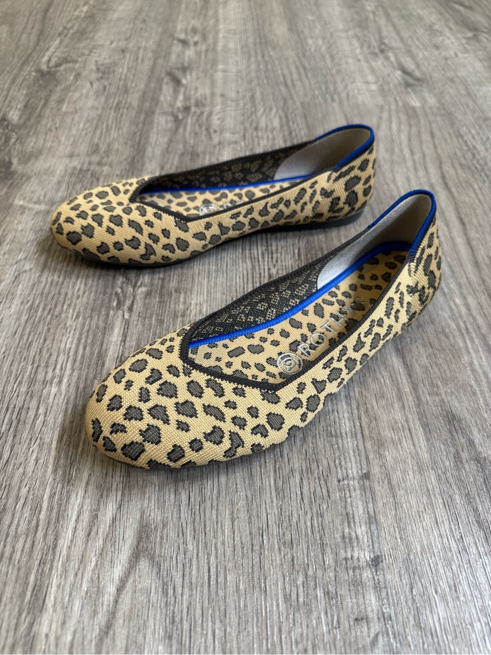 Rothy’s "The Flat" Round Toe Ballet Flats - Spotted Leopard Print - Size 6